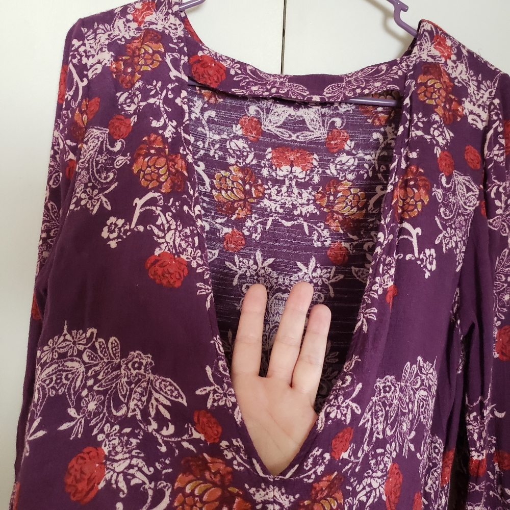 Free people purple flower dress - Picture 2 of 5